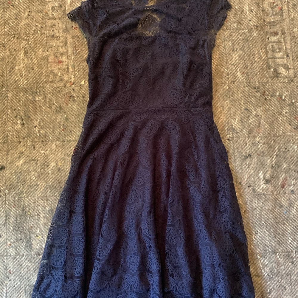 Nordstrom blue lace short sleeve dress